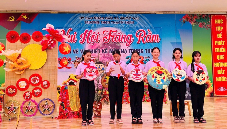 Tưng bừng “Vui hội Trăng rằm 2025” – sáng tạo hội thi vẽ và thiết kế mặt nạ trung thu tại Trường THCS Thạch Thán- Ảnh 11.
