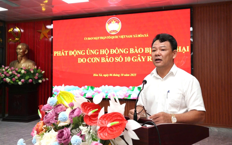 ỦY BAN MTTQ XÃ HOÀ XÁ TỔ CHỨC PHÁT ĐỘNG ỦNG HỘ ĐỒNG BÀO BỊ THIỆT HẠI DO BÃO SỐ 10 (BUALOI) GÂY RA- Ảnh 1.