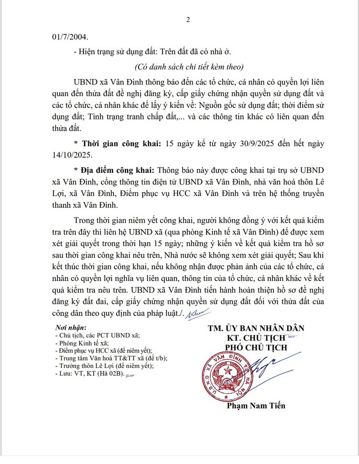 Thông báo niêm yết công khai hồ sơ- Ảnh 2.