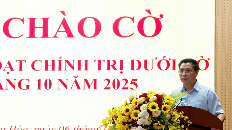 ỨNG HOÀ TỔ CHỨC CHÀO CỜ VÀ SINH HOẠT DƯỚI CỜ THÁNG 10.2025- Ảnh 2.