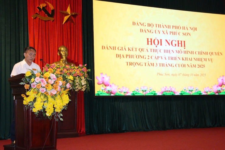 ĐẢNG ỦY XÃ PHÚC SƠN TỔ CHỨC HỘI NGHỊ BAN CHẤP HÀNH MỞ RỘNG ĐÁNH GIÁ KẾT QUẢ THỰC HIỆN MÔ HÌNH CHÍNH QUYỀN ĐỊA PHƯƠNG HAI CẤPVÀ TRIỂN KHAI NHIỆM VỤ QUÝ IV NĂM 2025- Ảnh 3.