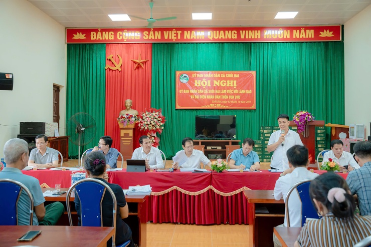 UBND xã Suối Hai làm việc với lãnh đạo và nhân dân thôn Cua Chu- Ảnh 2.