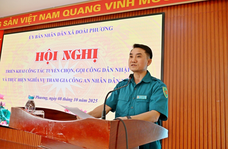 Xã Đoài Phương triển khai công tác tuyển quân năm 2026- Ảnh 1.