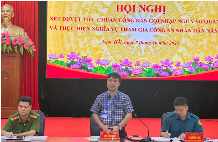 Xã Ngọc Hồi xét duyệt tiêu chuẩn công dân gọi nhập ngũ vào Quân đội và thực hiện nghĩa vụ tham gia Công an Nhân dân năm 2026.- Ảnh 6.