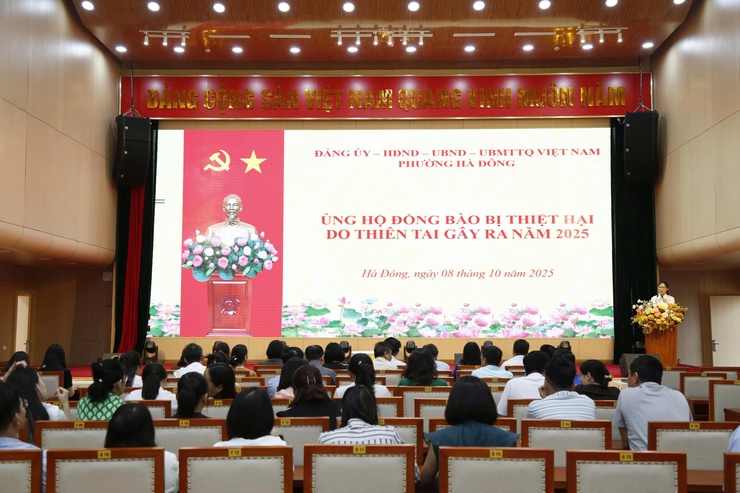 Phường Hà Đông phát động ủng hộ nhân dân bị ảnh hưởng do mưa bão năm 2025- Ảnh 1.