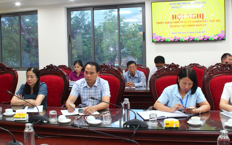 Đảng ủy xã Thạch Thất triển khai nhiệm vụ khối dân vận- Ảnh 2.