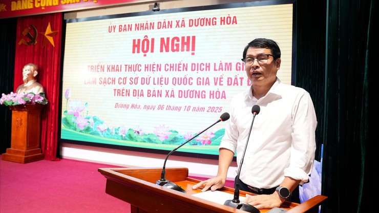 Hội nghị triển khai Chiến dịch làm giàu, làm sạch cơ sở dữ liệu quốc gia về đất đai trên địa bàn xã Dương Hoà- Ảnh 6.