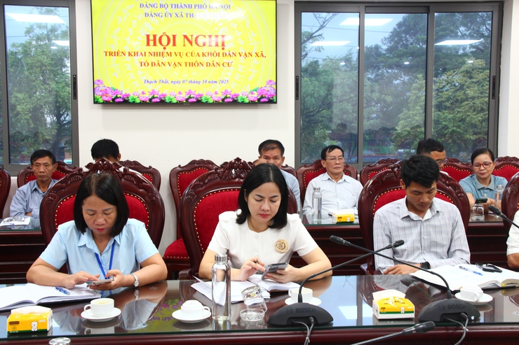 Đảng ủy xã Thạch Thất triển khai nhiệm vụ khối dân vận- Ảnh 3.