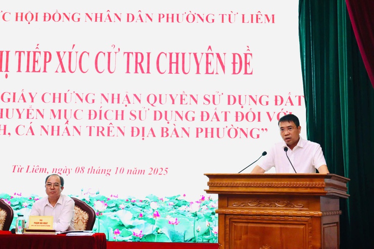 Phường Từ Liêm tiếp xúc cử tri chuyên đề về công tác cấp giấy chứng nhận quyền sử dụng đất- Ảnh 6.