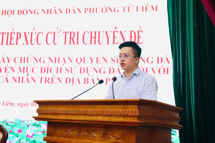 Phường Từ Liêm tiếp xúc cử tri chuyên đề về công tác cấp giấy chứng nhận quyền sử dụng đất- Ảnh 3.