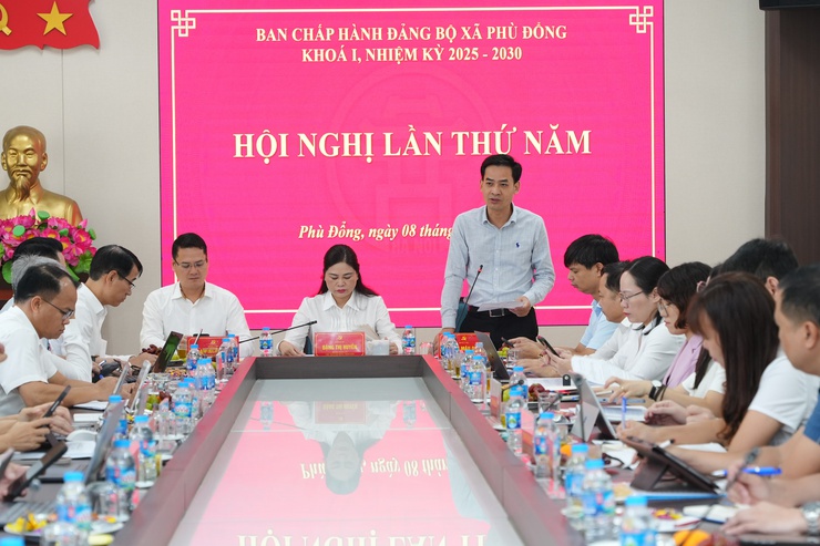 Hội nghị lần thứ 5 Ban chấp hành Đảng bộ xã Phù Đổng- Ảnh 2.