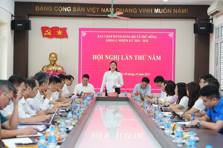 Hội nghị lần thứ 5 Ban chấp hành Đảng bộ xã Phù Đổng- Ảnh 4.
