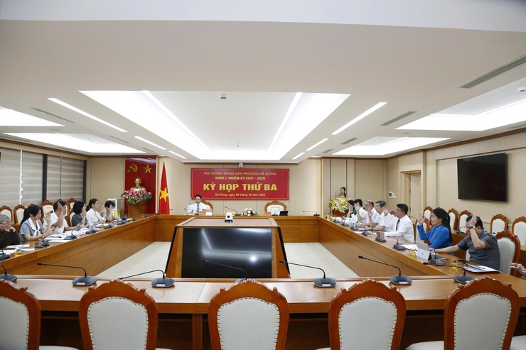 Kỳ họp thứ Ba HĐND phường Hà Đông khóa I, nhiệm kỳ 2021- 2026- Ảnh 3.