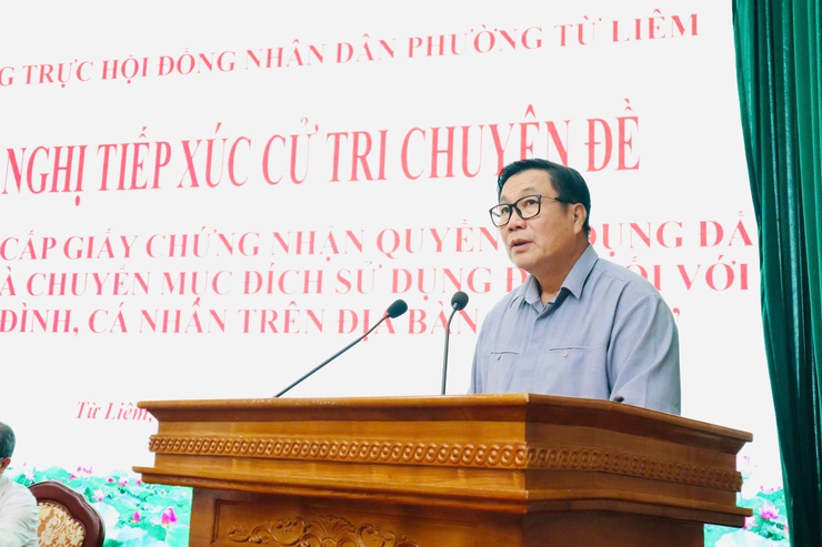 Phường Từ Liêm tiếp xúc cử tri chuyên đề về công tác cấp giấy chứng nhận quyền sử dụng đất- Ảnh 2.