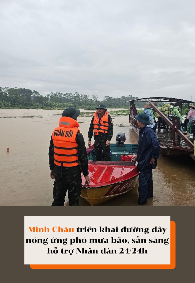 Xã Minh Châu triển khai đường dây nóng ứng phó mưa bão, sẵn sàng hỗ trợ Nhân dân 24/24h- Ảnh 1.
