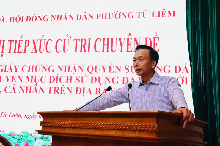 Phường Từ Liêm tiếp xúc cử tri chuyên đề về công tác cấp giấy chứng nhận quyền sử dụng đất- Ảnh 7.