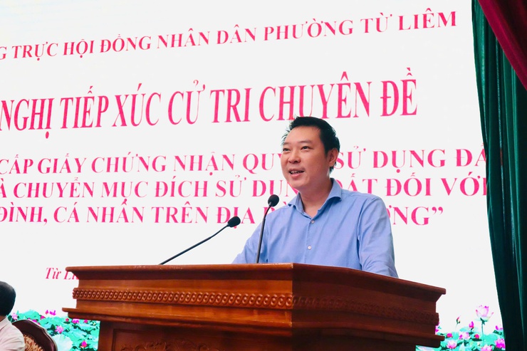 Phường Từ Liêm tiếp xúc cử tri chuyên đề về công tác cấp giấy chứng nhận quyền sử dụng đất- Ảnh 5.