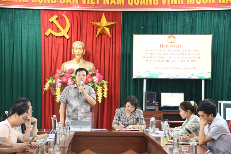 UỶ BAN MTTQ VIỆT NAM XÃ ỨNG HÒA GIAO BAN CÔNG TÁC QUÝ III VÀ TRIỂN KHAI NHIỆM VỤ QUÝ IV NĂM 2025.- Ảnh 1.