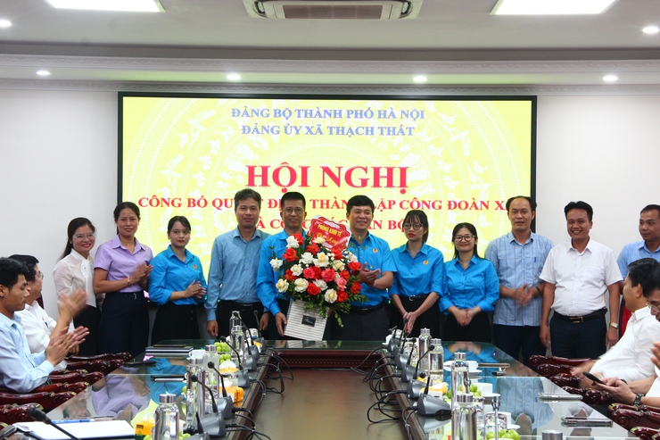 Thạch Thất công bố Quyết định thành lập Công đoàn xã- Ảnh 5.