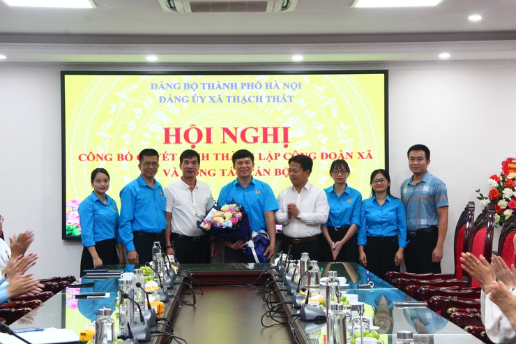 Thạch Thất công bố Quyết định thành lập Công đoàn xã- Ảnh 6.
