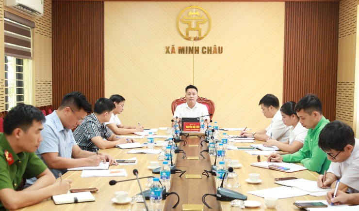Đảng ủy xã Minh Châu làm việc với Ủy ban MTTQ và các đoàn thể: Triển khai thực hiện Nghị quyết Đại hội, hướng tới mục tiêu xây dựng xã xanh – văn minh – hạnh phúc- Ảnh 5.