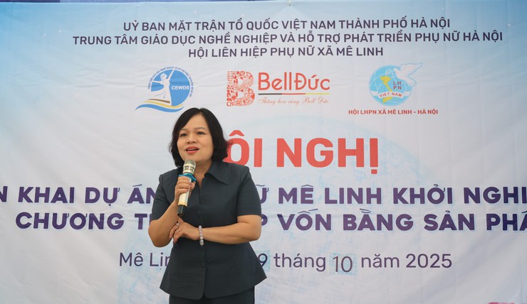 Hội LHPN xã Mê Linh ra mắt CLB "Phụ nữ Mê Linh khởi nghiệp xanh"- Ảnh 2.