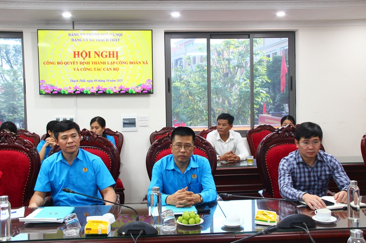Thạch Thất công bố Quyết định thành lập Công đoàn xã- Ảnh 7.