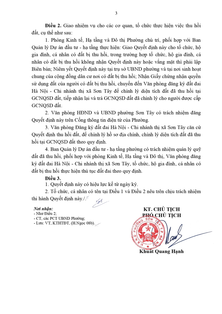 Quyết định về việc giao đất cho người trúng đấu giá Quyền sử dụng đất- Ảnh 3.