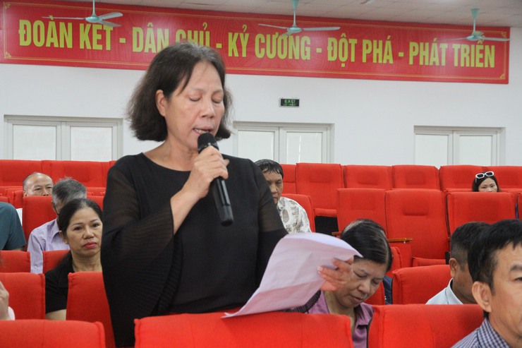 Thường trực hội đồng nhân dân phường Xuân Phương tiếp xúc cử tri chuyên đề về trả lời, giải quyết ý kiến, kiến nghị của cử tri.- Ảnh 6.