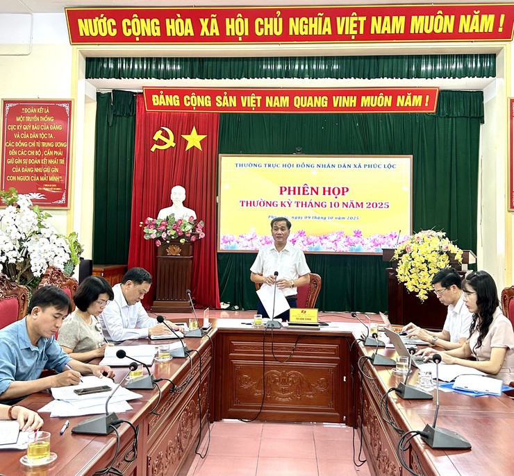 Thường trực HĐND xã Phúc Lộc tổ chức phiên họp thường kỳ tháng 10 năm 2025- Ảnh 1.