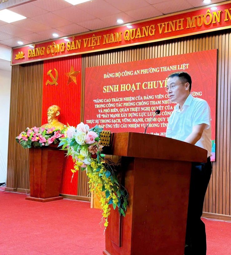 Đảng bộ Công an phường Thanh Liệt tổ chức sinh hoạt chuyên đề quý IV/2025- Ảnh 3.