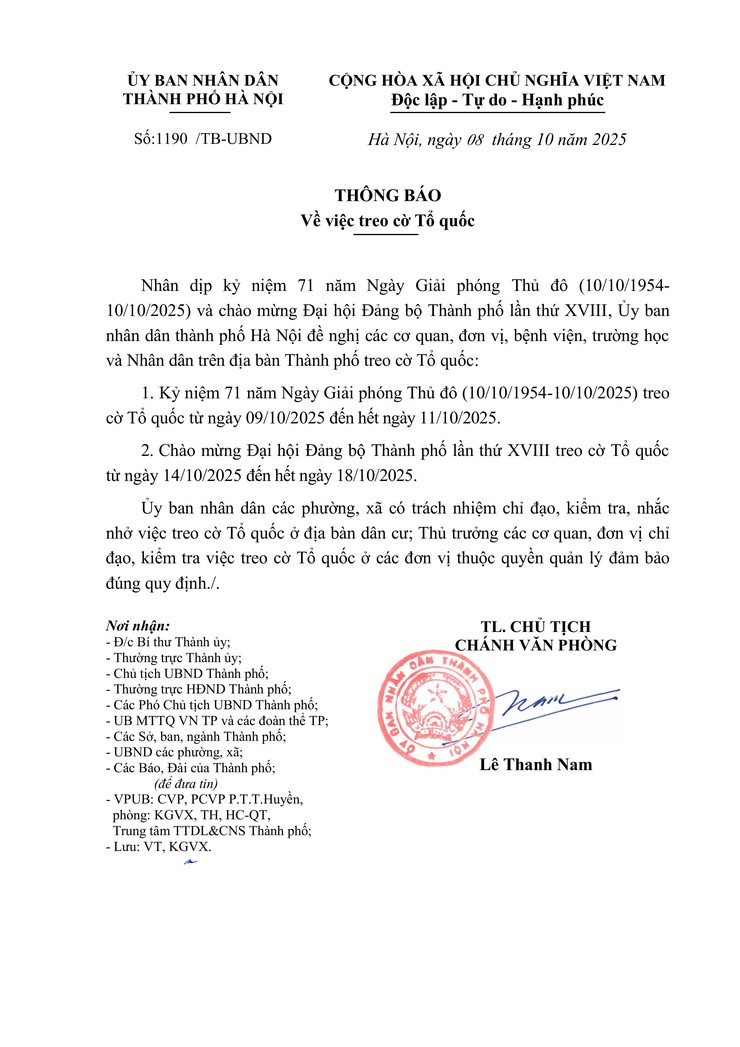 Thông báo treo cờ Tổ quốc- Ảnh 1.