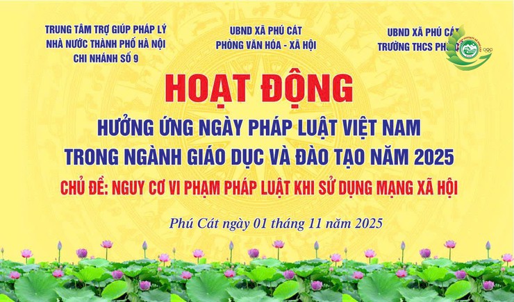 Phú Cát tổ chức các hoạt động hưởng ứng Ngày Pháp luật Việt Nam năm 2025 trong ngành Giáo dục và Đào tạo- Ảnh 1.
