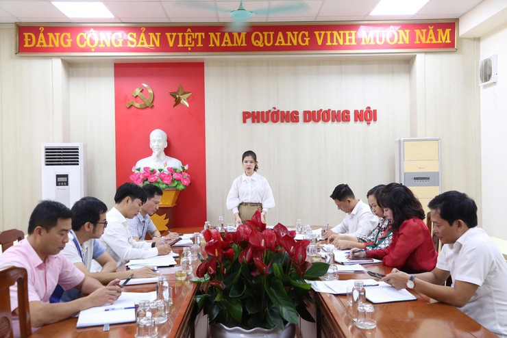 Thường trực HĐND phường Dương Nội giám sát công tác chuyển đổi số đối với UBND phường- Ảnh 1.