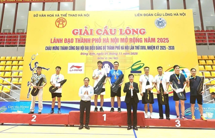 Giải cầu lông lãnh đạo thành phố Hà Nội mở rộng năm 2025 thành công tốt đẹp- Ảnh 2.