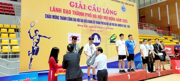 Giải cầu lông lãnh đạo thành phố Hà Nội mở rộng năm 2025 thành công tốt đẹp- Ảnh 3.