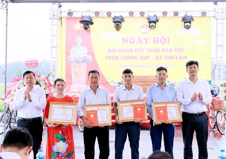 Ngày hội Đại đoàn kết toàn dân tộc thôn Lương Quy – xã Thư Lâm.- Ảnh 5.