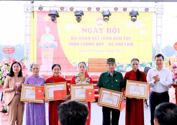 Ngày hội Đại đoàn kết toàn dân tộc thôn Lương Quy – xã Thư Lâm.- Ảnh 6.