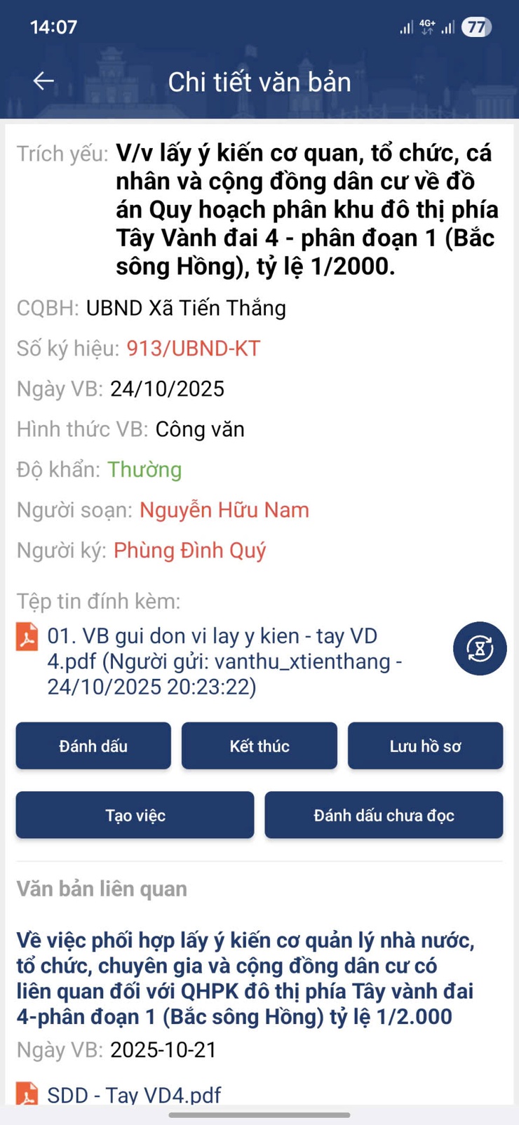 THÔNG BÁO 
Về việc công khai lấy ý kiến đồ án Quy hoạch 
phân khu đô thị phía Tây Vành đai 4 - phân đoạn 1  
(Bắc sông Hồng), tỷ lệ 1/2.000 - Ảnh 1.