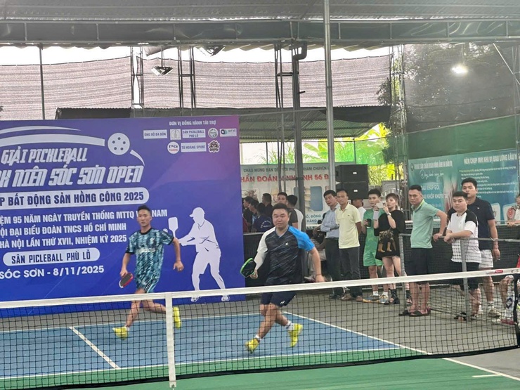 SÔI ĐỘNG GIẢI PICKLEBALL THANH NIÊN SÓC SƠN MỞ RỘNG – TRANH CÚP BẤT ĐỘNG SẢN HỒNG CÔNG LẦN THỨ I NĂM 2025- Ảnh 4.
