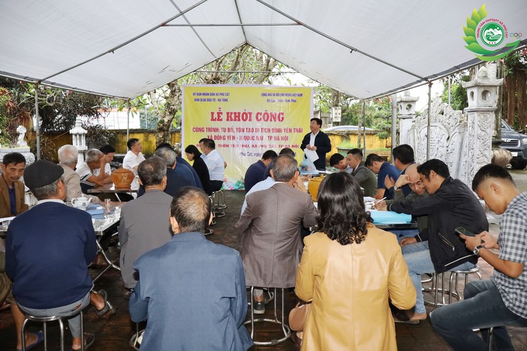 Phú Cát khởi công dự án tu bổ, tôn tạo di tích đình Yên Thái- Ảnh 1.