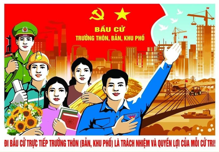 Tuyên truyền về cuộc bầu cử Trưởng thôn Nhiệm Kỳ 2025 - 2027 trên địa bàn xã Kim Anh- Ảnh 1.