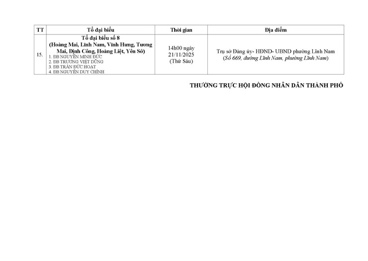 LỊCH TIẾP XÚC CỬ TRI (ĐỢT 1) CỦA ĐẠI BIỂU HĐND THÀNH PHỐ TRƯỚC KỲ HỌP THƯỜNG LỆ CUỐI NĂM HĐND THÀNH PHỐ KHÓA XVI, NHIỆM KỲ 2021 - 2026- Ảnh 5.