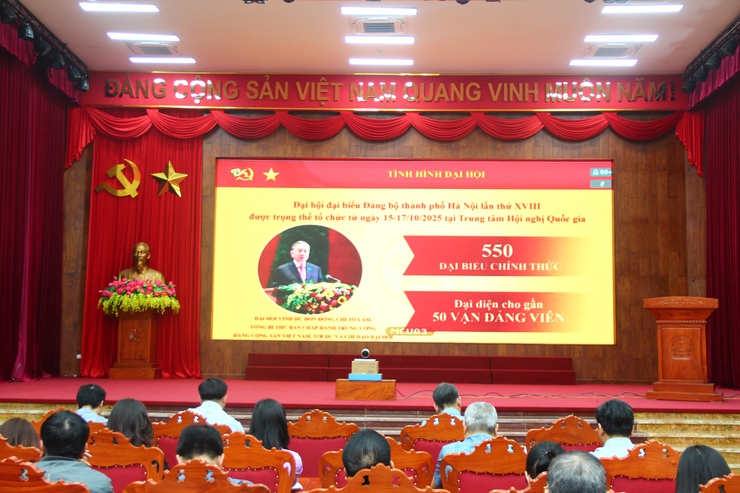 Xã Thạch Thất tổ chức tiếp sóng Hội nghị nghiên cứu, học tập, quán triệt, tuyên tuyền, triển khai thực hiện Nghị quyết Đại hội Đảng bộ thành phố Hà Nội lần thứ XVIII, nhiệm kỳ 2025 – 2030- Ảnh 3.