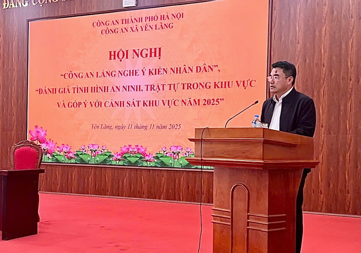 CÔNG AN XÃ YÊN LÃNG TỔ CHỨC HỘI NGHỊ ĐÁNH GIÁ 
TÌNH HÌNH AN NINH TRẬT TỰ VÀ GÓP Ý VỀ TRÁCH NHIỆM CỦA CẢNH SÁT KHU VỰC NĂM 2025
- Ảnh 4.