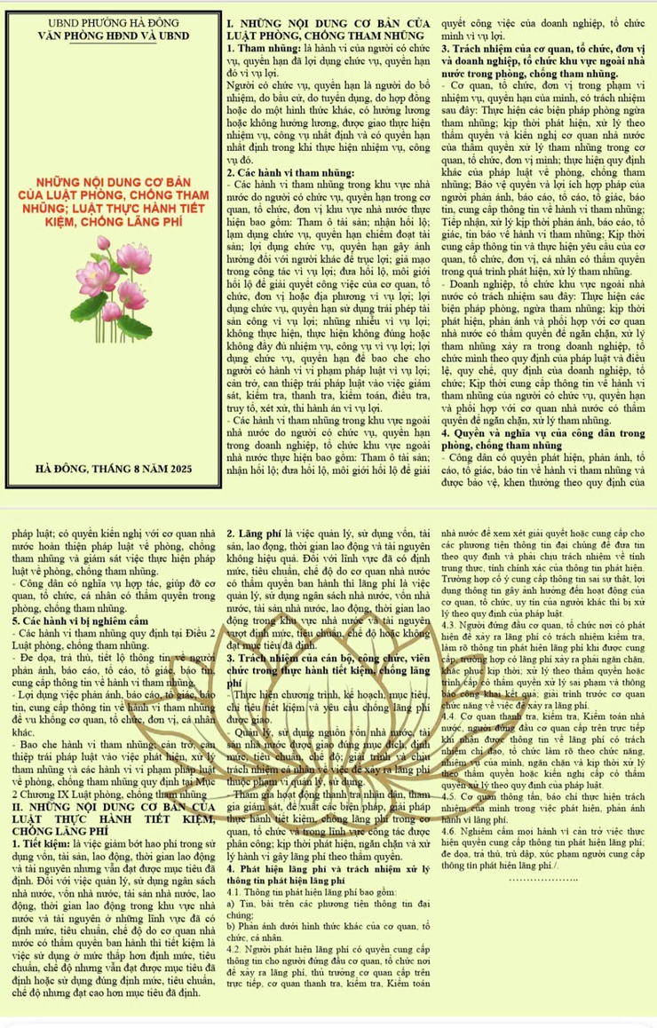 Tìm hiểu một số nội dung cơ bản của Luật phòng chống tham nhũng; luật thực hành tiết kiệm, chống lãng phí
- Ảnh 1.