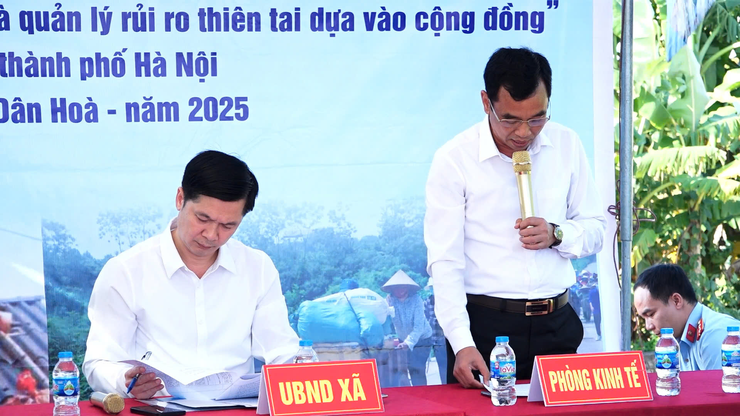 XÃ DÂN HÒA TỔ CHỨC DIỄN TẬP XỬ LÝ MỘT SỐ TÌNH HUỐNG, NÂNG CAO TÍNH CHỦ ĐỘNG TRONG CÔNG TÁC PHÒNG, CHỐNG THIÊN TAI CẤP XÃ- Ảnh 6.