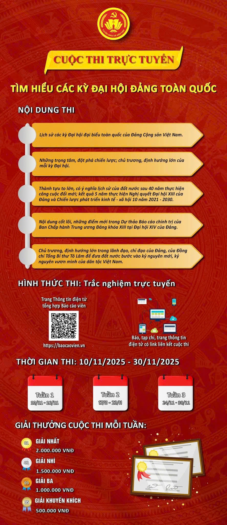 Cuộc thi trực tuyến tìm hiểu các kỳ Đại hội Đảng toàn quốc- Ảnh 1.