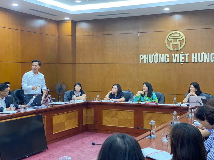 UBND phường Việt Hưng tổ chức hội nghị đánh giá năng lực của 04 đơn vị đăng ký cung cấp dịch vụ căng tin trong trường học- Ảnh 6.