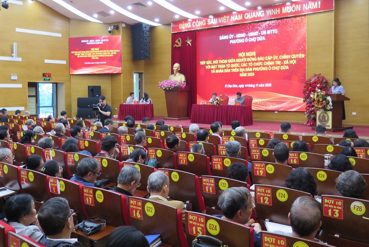 Phường Ô Chợ Dừa : Tiếp xúc, đối thoại giữa người đứng đầu cấp ủy, chính quyền với MTTQ, các tổ chức chính trị - xã hội và Nhân dân năm 2025.- Ảnh 2.